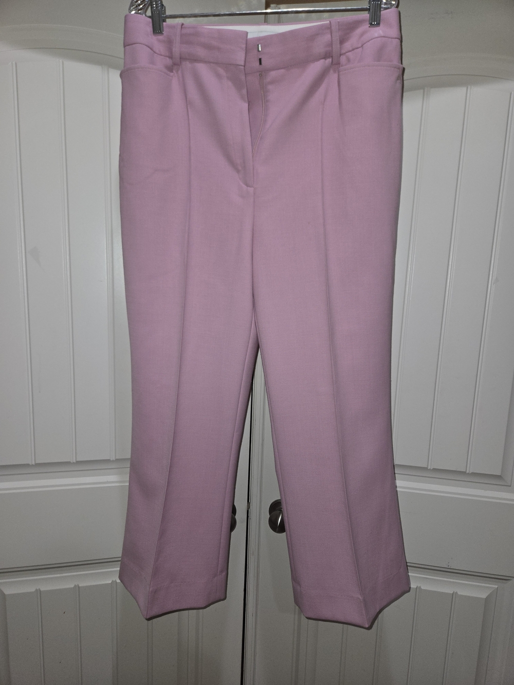 Reiss Pink Tailored Pants with pockets pleated seam NWOT Size 12